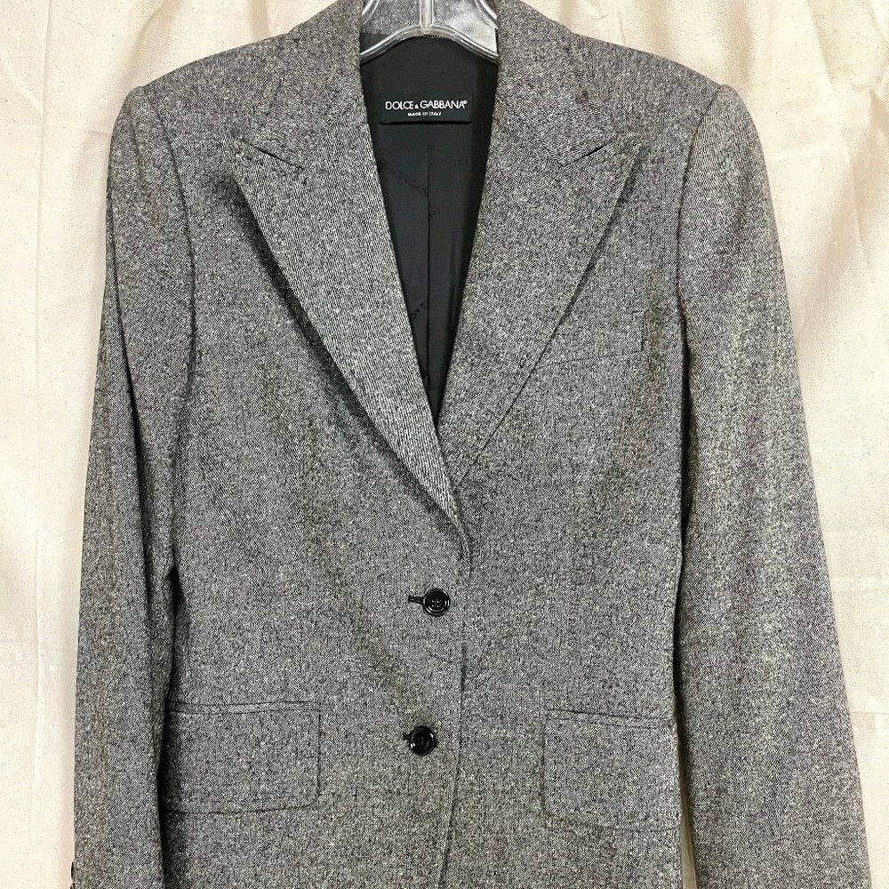 Authentic Dolce & Gabbana Jacket Blazer Sport Coat Textured Wool